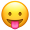 Face With Stuck-Out Tongue emoji on Apple